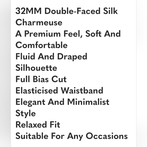 Lilysilk Full Bias Cut Silk Pants in Black Size 2 - Picture 3 of 7